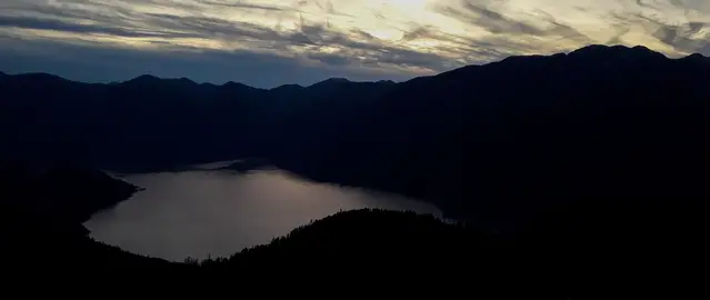 Sunset on the Sea to Sky Summit close to Alice Lake Provincial Park