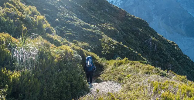 Tramping overnight in Mount Cook National Park