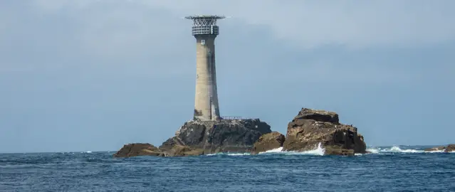 basking sharks tour on a rough day - lighthouse