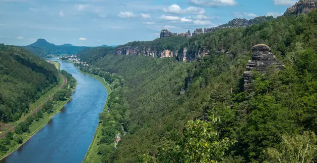 Cruise on River Elbe with amazing views to the Elbe Sandstone Mountains