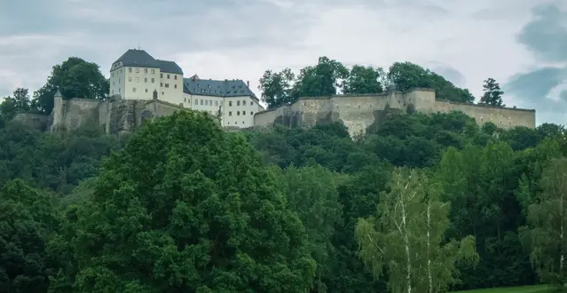 Castle Koenigstein in the evening after closure