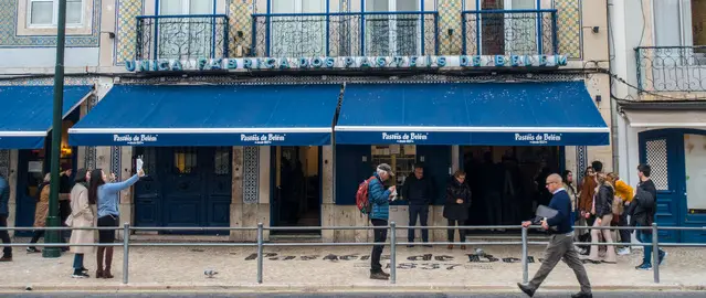 The famous Pasteis de Belem close to Torre de Belem