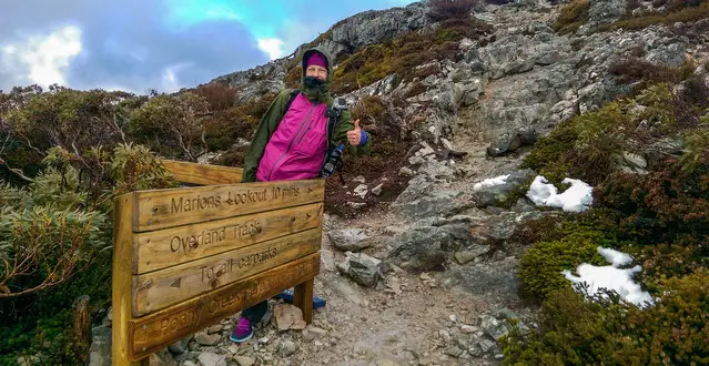 Cradle Mountain hiking trail to Marions Lookout in spring