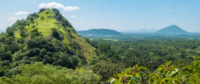 View from the top of Dambulla Cave in the morning