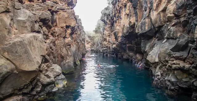 Las Grietas; saltwater canyon on Santa Cruz