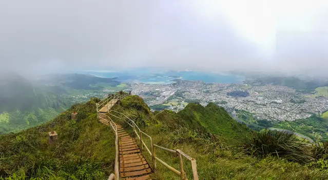 Haiku Stairs view from the summit