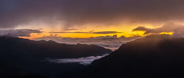 Sunrise on Mount Hehuanshan in Taiwan