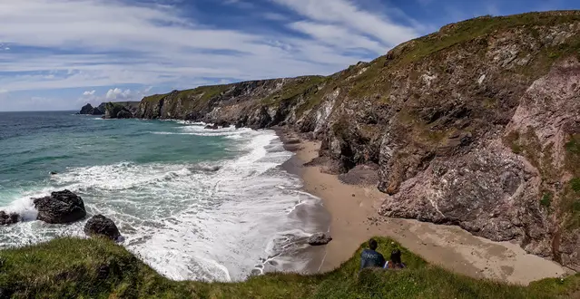 Coastal Path on Lizard Peninsula with breathtaking views