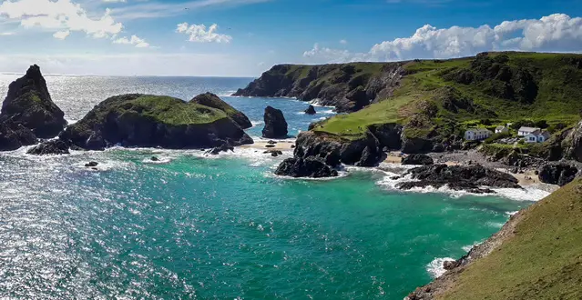 Kynance Cove during low tide in the evening without the crowds