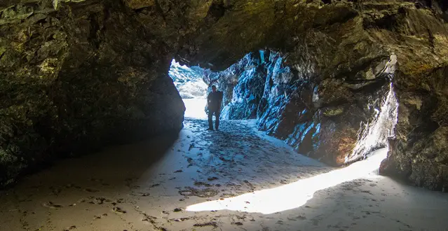 Kynance Cove cave during low tide