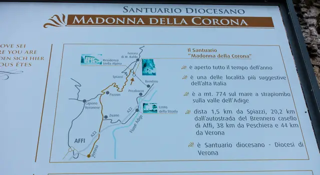 Map how to get to Madonna della Corona