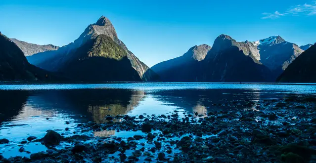 Milford Sound during the beginning of Fall