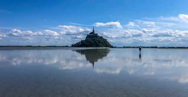 Mont Saint Michel during low tide