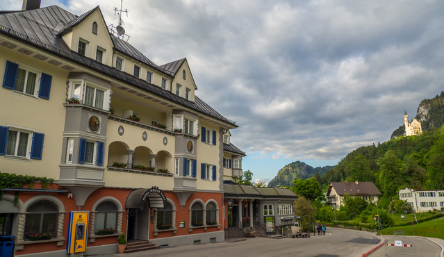 Hotel Mueller with Neuschwanstein in the back