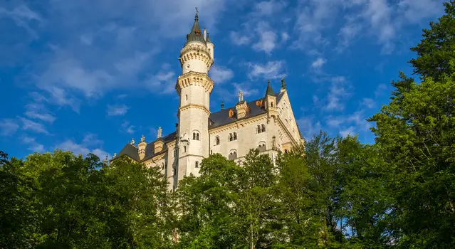 Neuschwanstein view close by in Summer