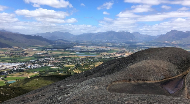 On top of the Paarl Rock