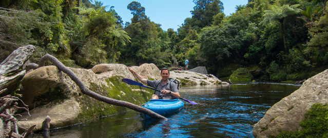 Kayaking on the Pororari River in the Paparoa National Park