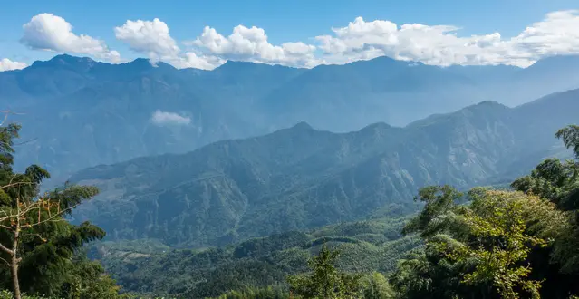 Central Mountain Range from the top in Xitou - Taiwan