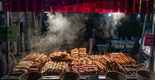 Shilin Night Market - huge variety of meat