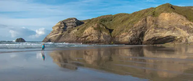 Wharariki Beach in the evening