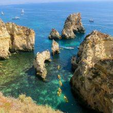 Kayaking Along the Cliffs and Rocks of Lagos – Algarve