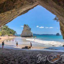 Tide Times and Walk to the Cathedral Cove & Beach in Coromandel