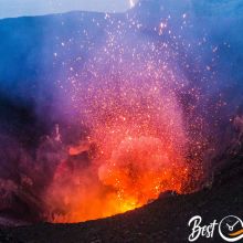 500 Eruptions Daily at Volcano Mount Yasur - Tanna Island in Vanuatu