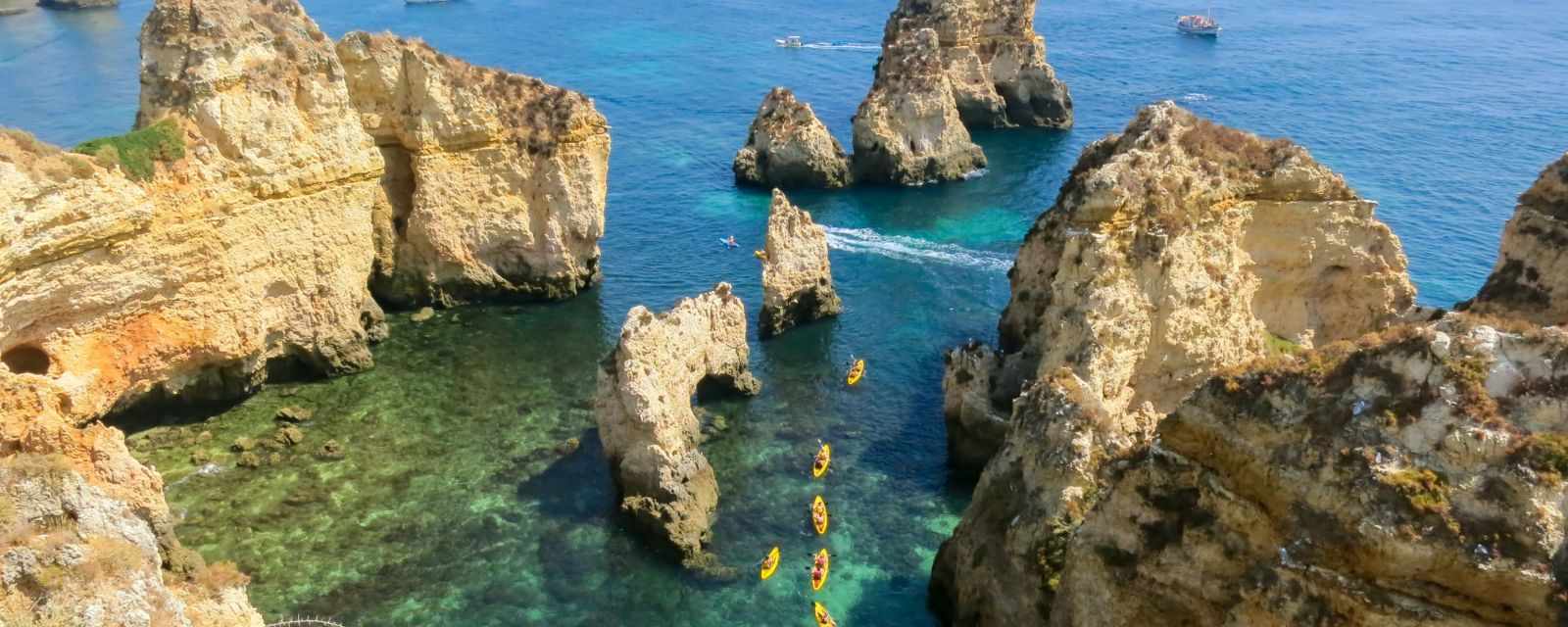 Kayaking Along the Cliffs and Rocks of Lagos – Algarve