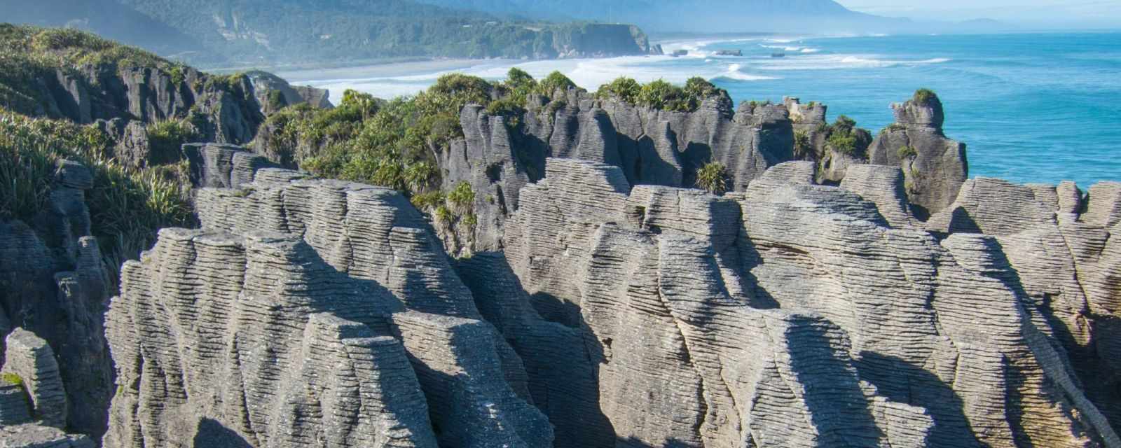 Sunset at the Pancake Rocks in the Paparoa National Park