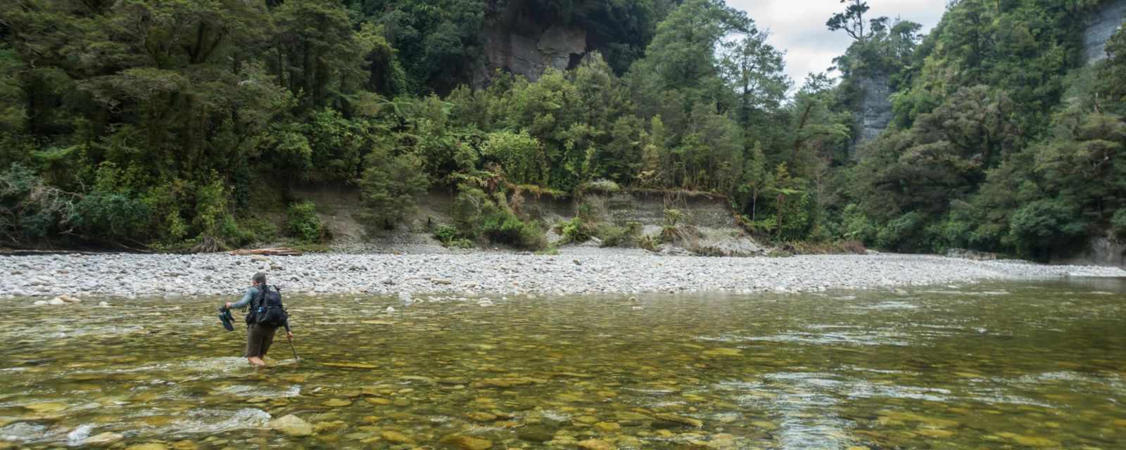 8 River Crossings to Ballroom Overhang in Paparoa National Park