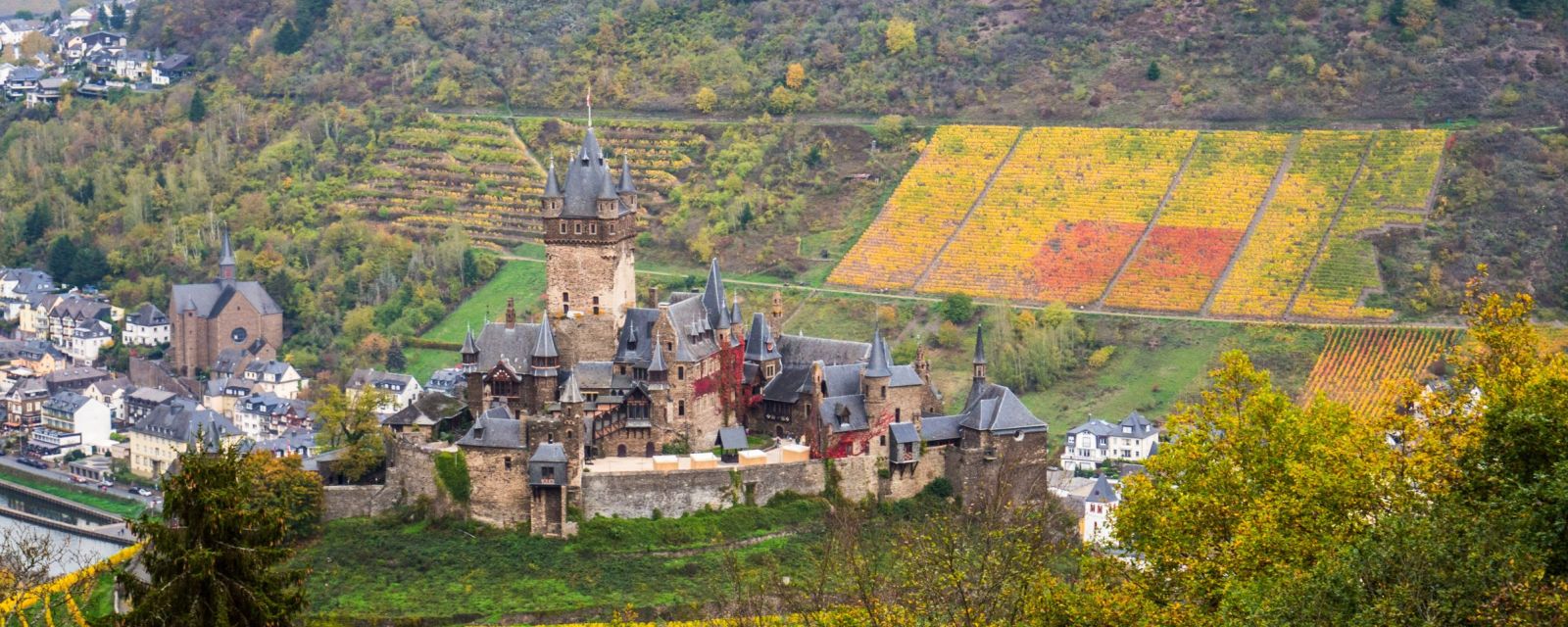 Cochem Castle - Reichsburg Castle at Moselle River in Germany