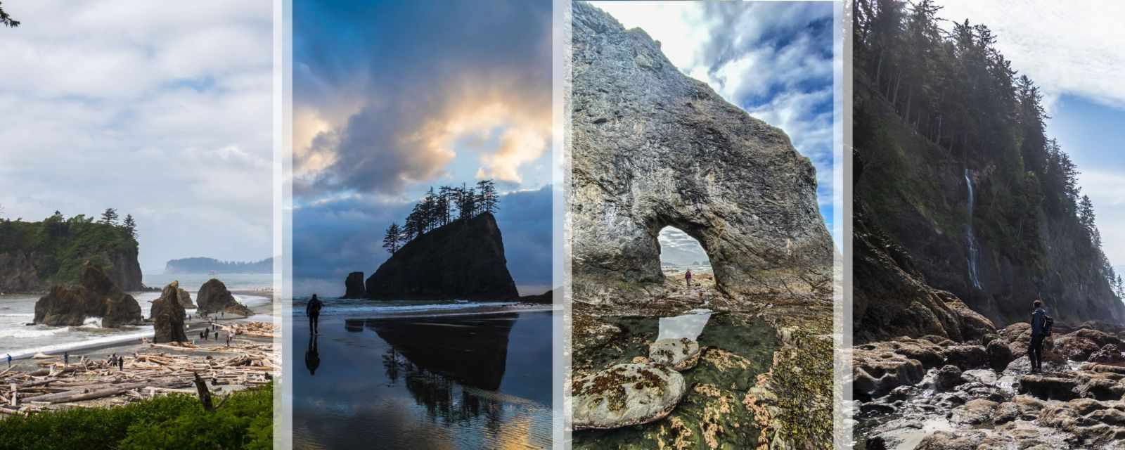 Ruby Beach, Second Beach, Hole in the Wall or Rialto Beach and Third Beach - Banner Photo