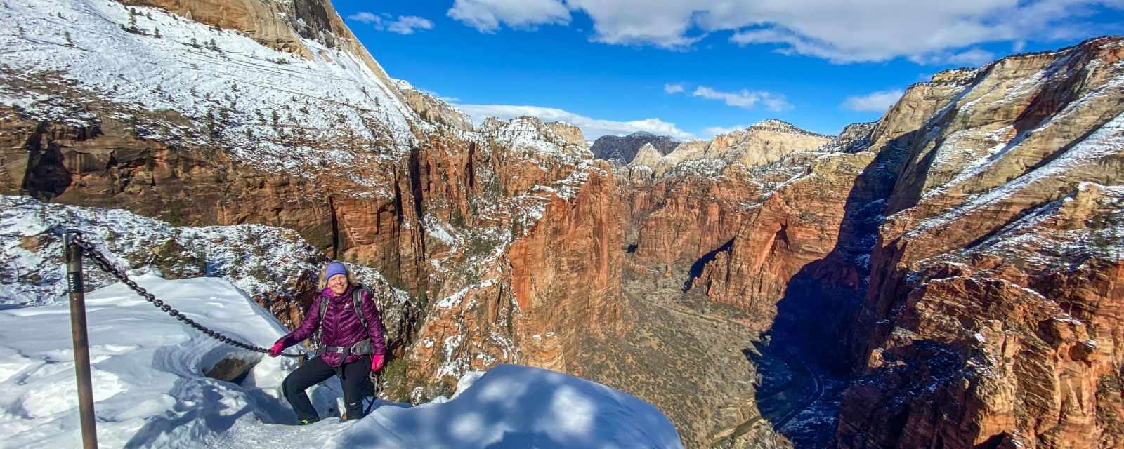 Zion National Park in the Winter and Angels Landing Permit in 2023