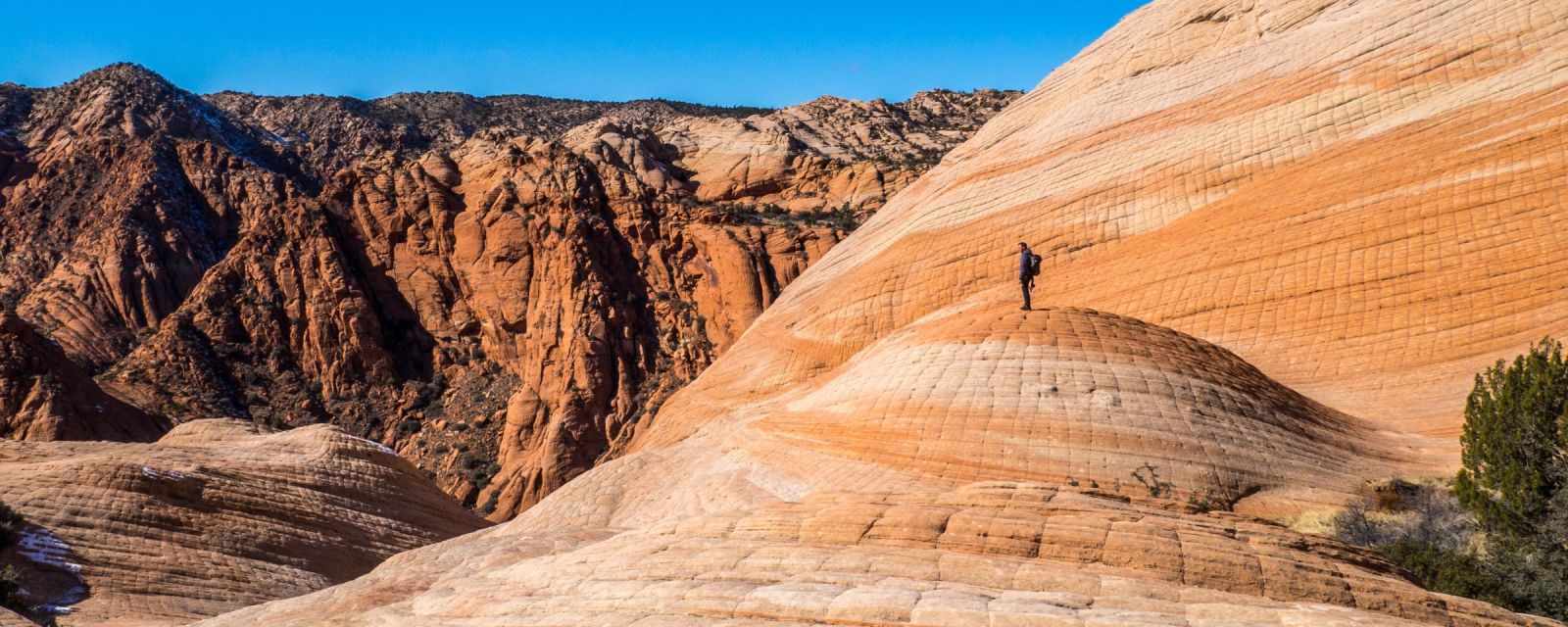 The orange white stripped Candy Cliffs