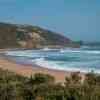 Rainbow Falls at the end of the beach