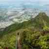 View to Kaneohe from the top of the Haiku Stairs