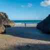 Kynance Cove beach during low tide