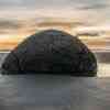 Moeraki Boulders at sunrise during low tide