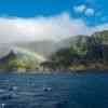 Na Pali coast with rainbow