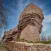 the front part of the castle like the bow of a ship  