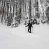 Passing deep snow with snowshoes