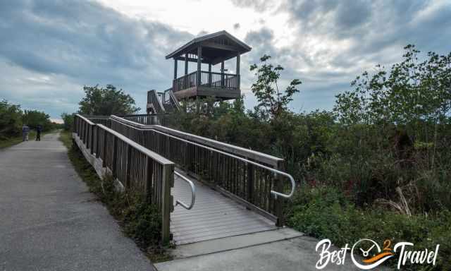 The watch tower in 10 Thousand Islands late afternoon