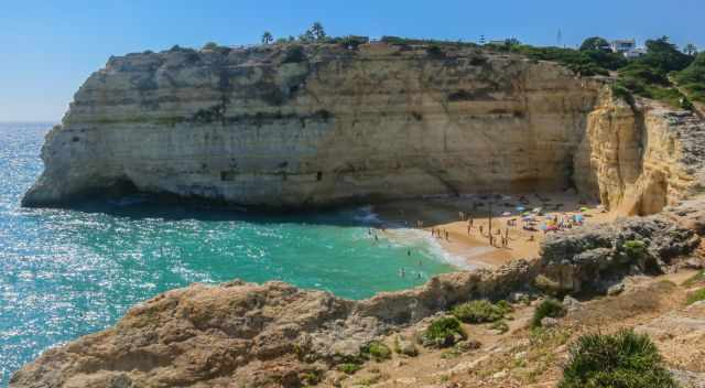 Another busy beach at the Algarve