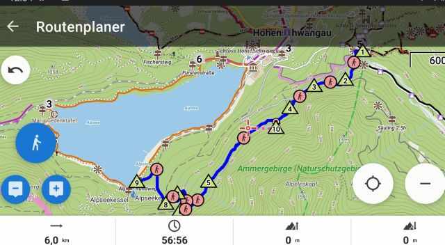 Lake Alpsee Hiking Map