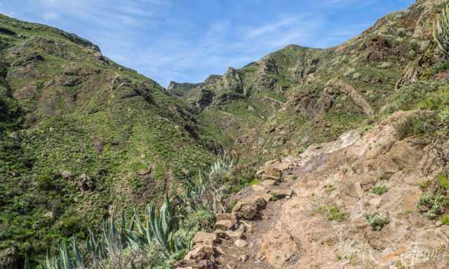 View to the entire canyon and to the top where the trailhead is