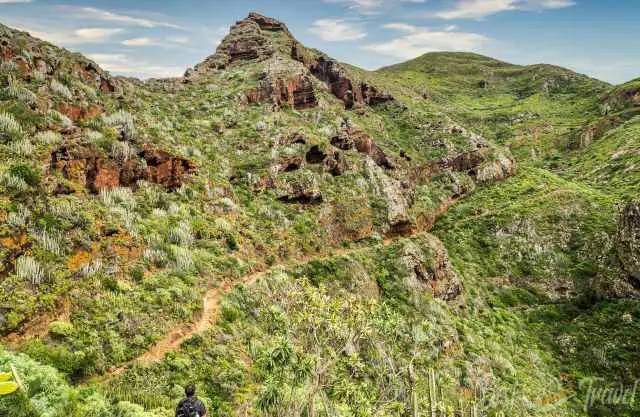 The ascending walking path through the canyon.