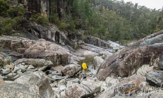 Apsley River Gorge and hiker