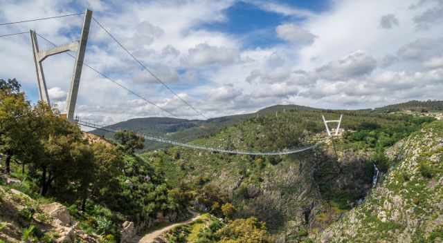 Arouca Bridge from the distance from Paiva side