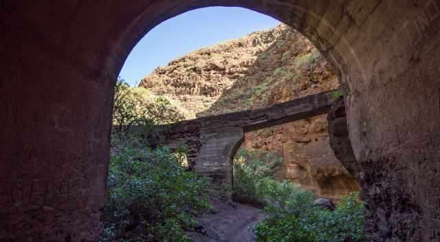 View from the tunnel into the canyon