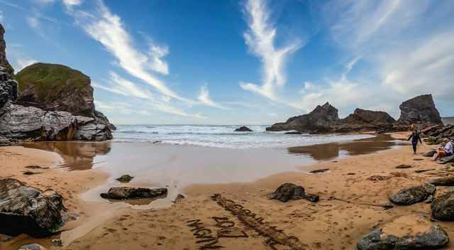 The beginning of Bedruthan Steps and Beach